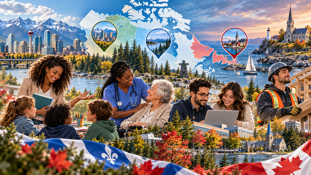 Talento francófono y oportunidades de inmigración en diferentes regiones de Canadá